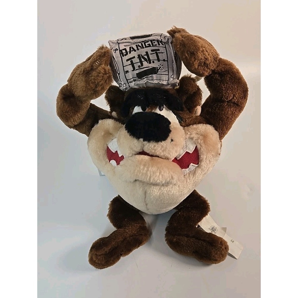Looney Tunes Tazmanian Devil‎ TAZ Danger TNT 12" tall Stuffed Plush Toy